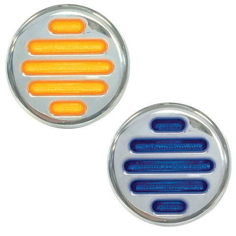 2" Dual Flatline Marker LED - Amber / Blue