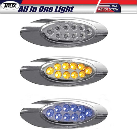 Marker M1 Style Dual Revolution Amber/Blue LED (10 Diodes)