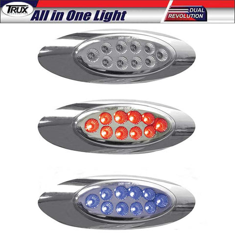 Marker M1 Style Dual Revolution Red/Blue LED (10 Diodes)