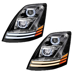 Volvo VNL LED Projector Chrome Headlight Assembly