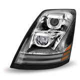 Volvo VNL LED Projector Chrome Headlight Assembly
