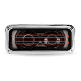 Heated Black Backlit LED Projector Headlight Assembly