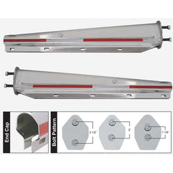 Stainless Mud Flap Hanger w/ Reflector - 2 1/2" Bolt Pattern