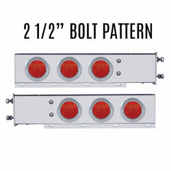 Spring Loaded Lt Bar with Six 4in 7 LED Light and Visor 2.5in Bolt Pattern