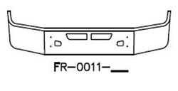 T660 KENWORTH 16" SET BACK AXLE BUMPER 10 GA STEEL CHROME BOLT HOLES TOW PIN HOLES, VENT HOLES