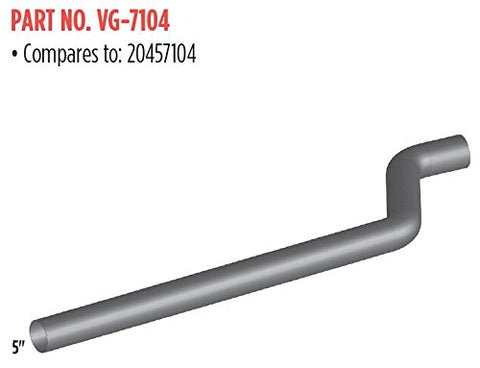 Volvo VN & VNL 5" OD/OD 2-Bend Pipe