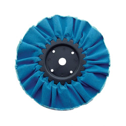 6" Blue Treated Airway Buff - 5/8" & 1/2" Arbor