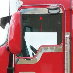 Kenworth 3 Inch Top of Door Chopped Look Trim for Daylite Door