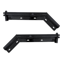 45 Degree Angled 28" Black Mud Flap Hanger - 1-1/8" Bolt Pattern (Pair)