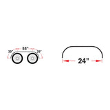 133" 3 Ribbed Black Poly Full Fender - Rolled Edge