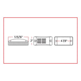 6 x 2 In Rectangular 18 LED Light Surface Mounth Clear Lens