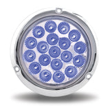 4 Inch 19 LED Dual Red Stop /Blue Marker All in One Flange Mount Light