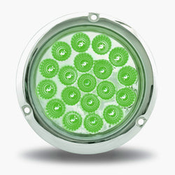4" Dual Revolution Stop, Turn & Tail LED with Flange Mount - Red / Green