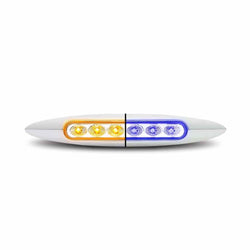 6" Amber Marker to Blue Auxiliary Slim LED Light (6 Diodes)