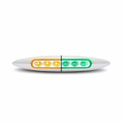 6" Amber Marker to Green Auxiliary Slim LED Light (6 Diodes)