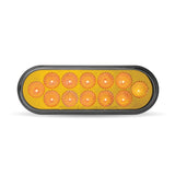 Oval Anodized 6 1/2 Inch LED Light With 12 Diodes