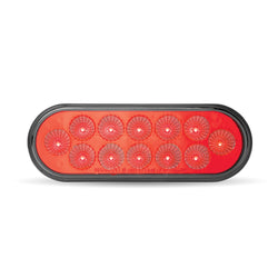 Oval Anodized 6 1/2 Inch LED Light With 12 Diodes