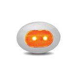 Mini Oval Button Dual Revolution Amber/Blue LED