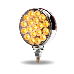 Double Face Red And Amber Turn Signal And Marker Light With Clear Lens