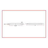 Slim Marker 17" Flatline Clear Amber LED (24 Diodes)