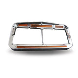 Universal Rectangular Dual Flatline Headlight Bezel - Amber/Blue