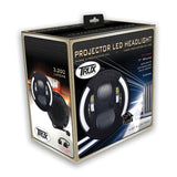 7 Inch Premium Black LED Projector Headlight with White Auxiliary Angel Accent
