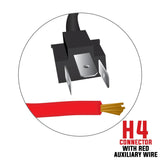 7 Inch Premium Black LED Projector Headlight with White Auxiliary Angel Accent