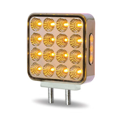 Double Faced Square Fender LED Light With Chrome Reflector
