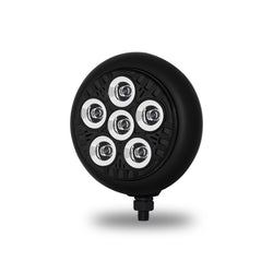 5" Legacy Series Black Round Spot Beam LED Work Light With Advanced Heatsink Technology (6 Diodes)