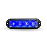 4 LED Surface Mount 4 Color (Amber, White, Blue Green) Strobe Light with 36 Flash Patterns