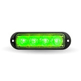 4 LED Surface Mount 4 Color (Amber, White, Blue Green) Strobe Light with 36 Flash Patterns