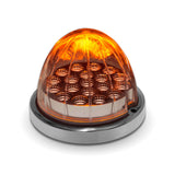 Dual Revolution Amber/Green Watermelon LED with Reflector Cup & Lock Ring
