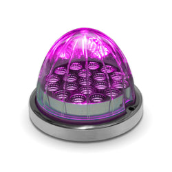 Dual Revolution Amber/Purple Watermelon LED with Reflector Cup & Lock Ring