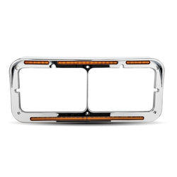 Universal Rectangular Flatline Headlight Bezel - Amber